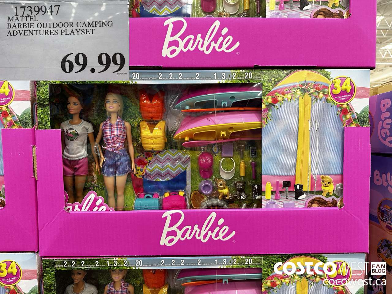 1739947 MATTEL BARBIE OUTDOOR CAMPING ADVENTURES PLAYSET  $69.99
