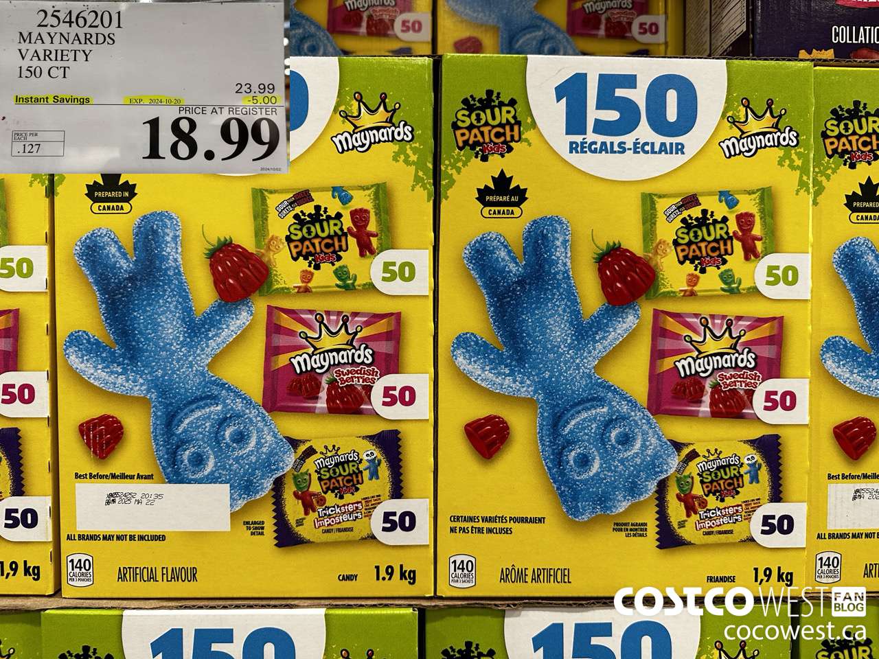 2546201 MAYNARDS VARIETY 150CT ($5.00 INSTANT SAVINGS EXPIRES ON 2024-10-20) $18.99