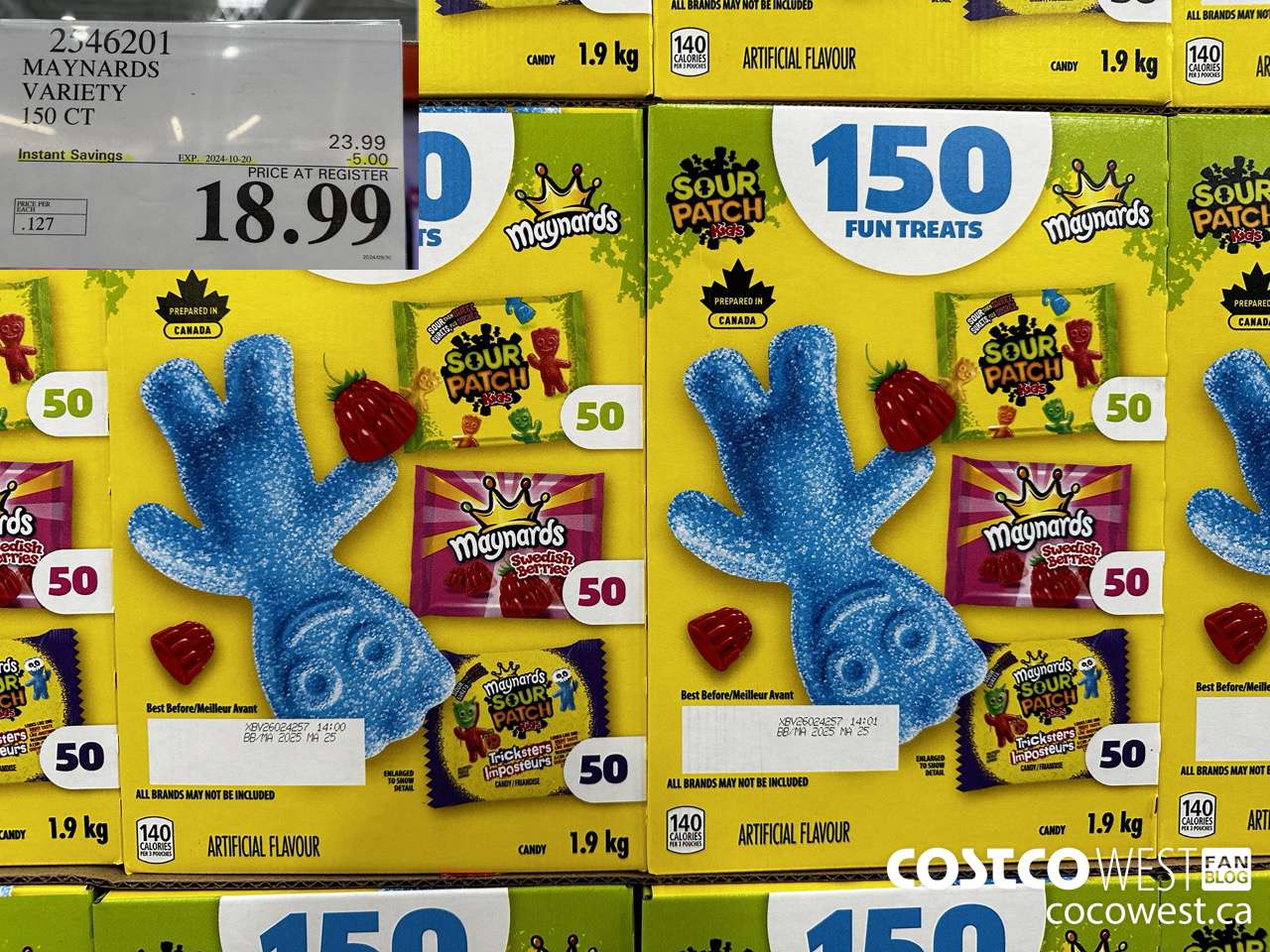2546201 MAYNARDS VARIETY 150CT ($5.00 INSTANT SAVINGS EXPIRES ON 2024-10-20) $18.99