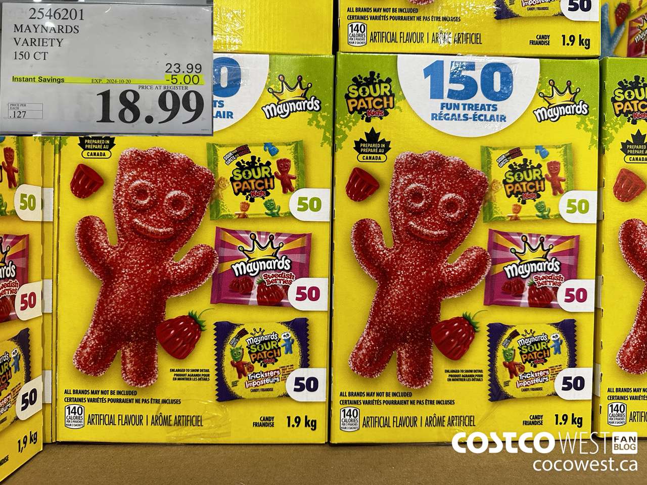 2546201 MAYNARDS VARIETY 150CT ($5.00 INSTANT SAVINGS EXPIRES ON 2024-10-20) $18.99