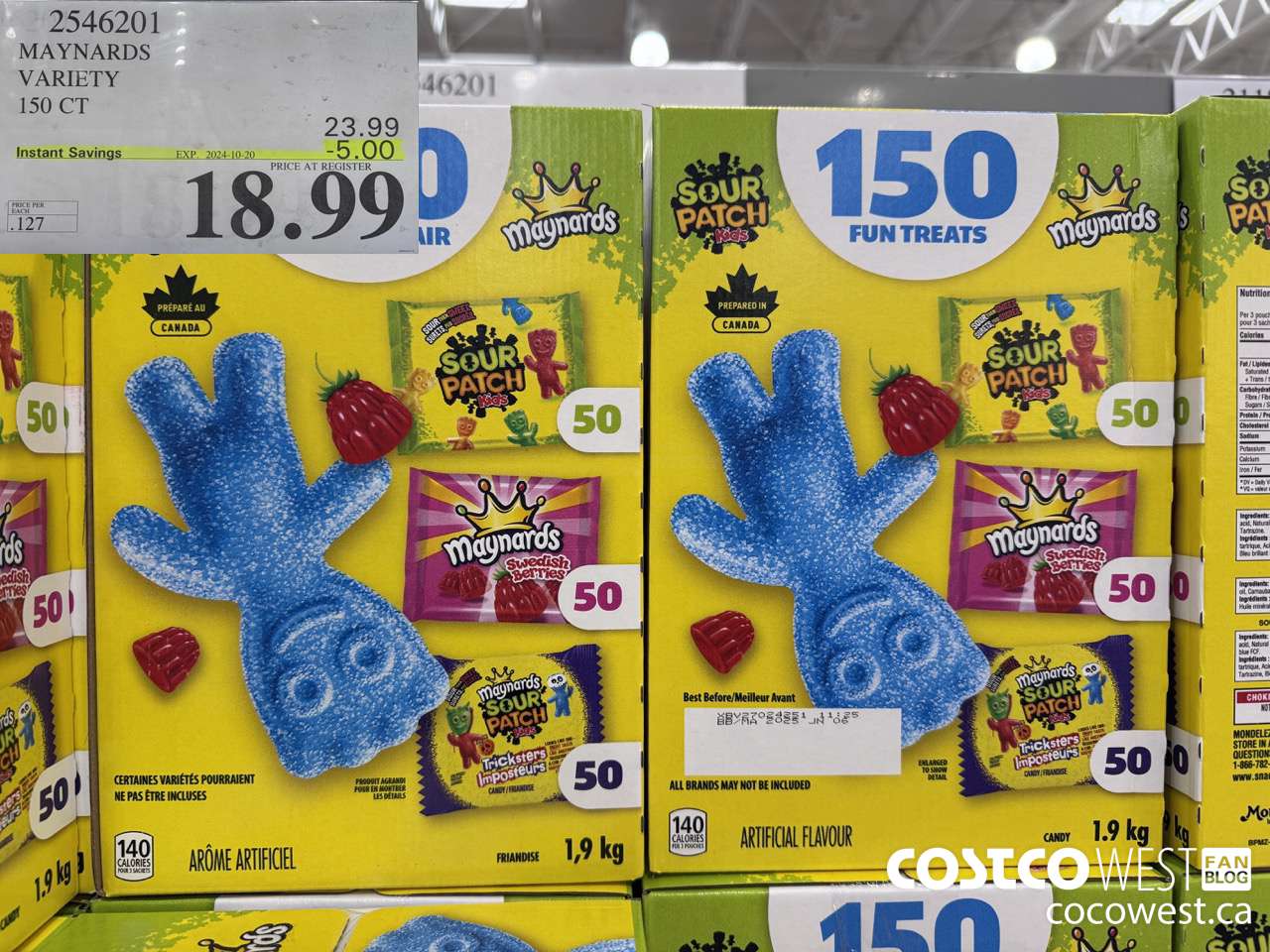 2546201 MAYNARDS VARIETY 150CT ($5.00 INSTANT SAVINGS EXPIRES ON 2024-10-20) $18.99