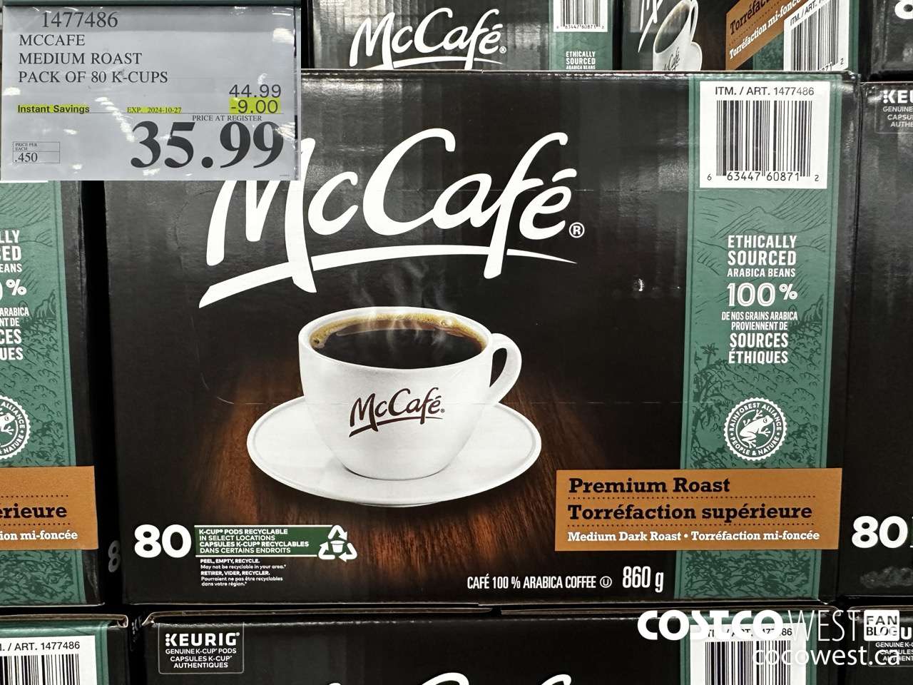 1477486 MCCAFE MEDIUM ROAST K-CUPS 80 COUNT  ($9.00 INSTANT SAVINGS EXPIRES ON 2024-10-27) $35.99