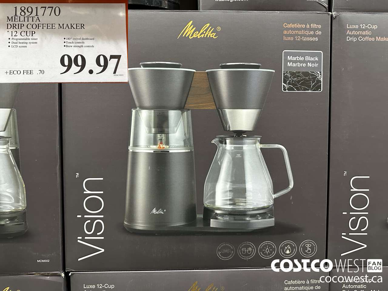 1891770 MELITTA DRIP COFFEE MAKER 12 CUP $99.97