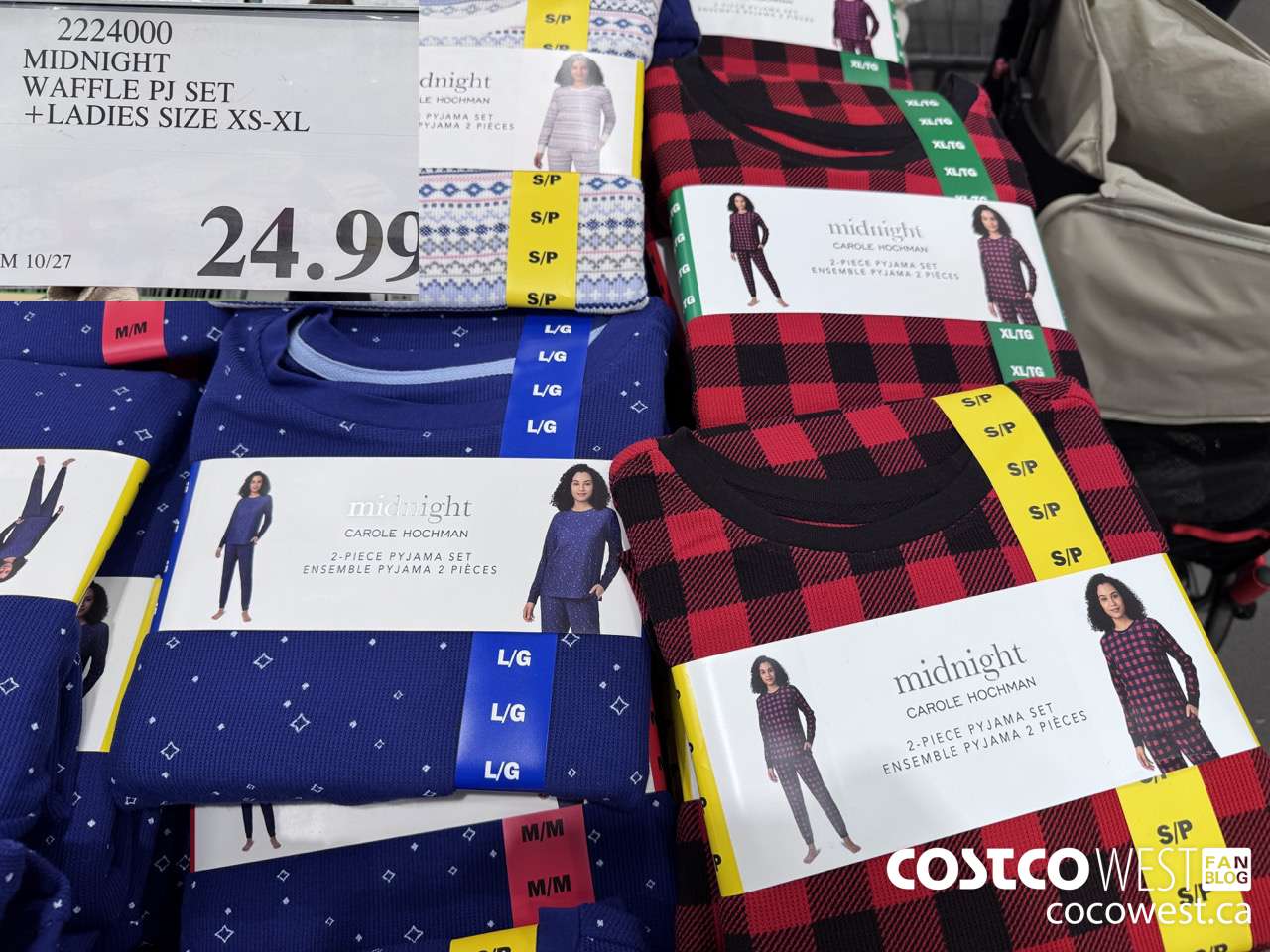 2224000 MIDNIGHT WAFFLE PJ SET LADIES SIZE XS-XL $24.99