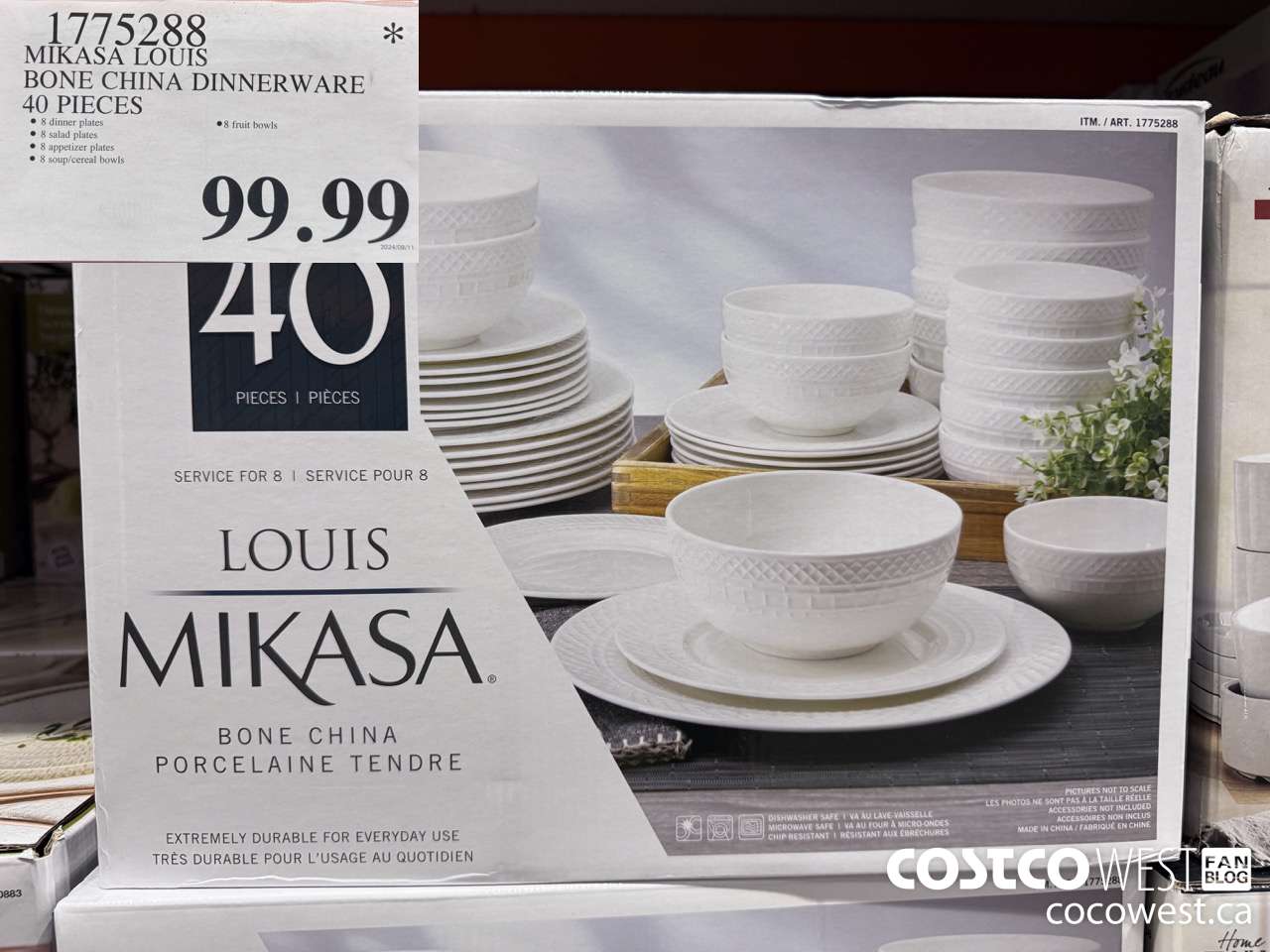 1775288 MIKASA LOUIS BONE CHINA DINNERWARE 40 PIECES $99.99