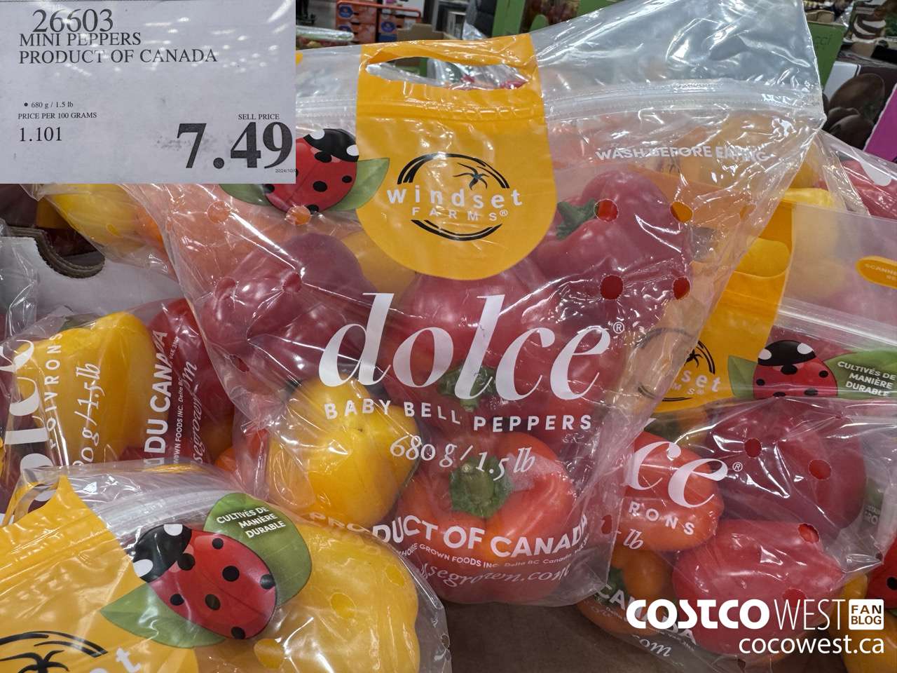 26603 MINI PEPPERS PRODUCT OF CANADA $7.49