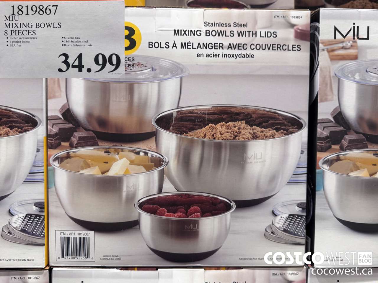 1819867 MIU MIXING BOWLS 8 PIECES $34.99
