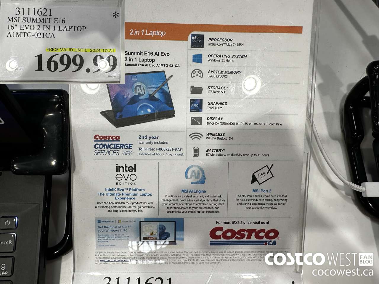 3111621 MSI SUMMIT E16 16