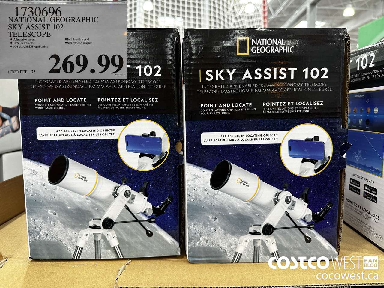 1730696 NATIONAL GEOGRAPHIC SKY ASSIST 102 TELESCOPE $269.99