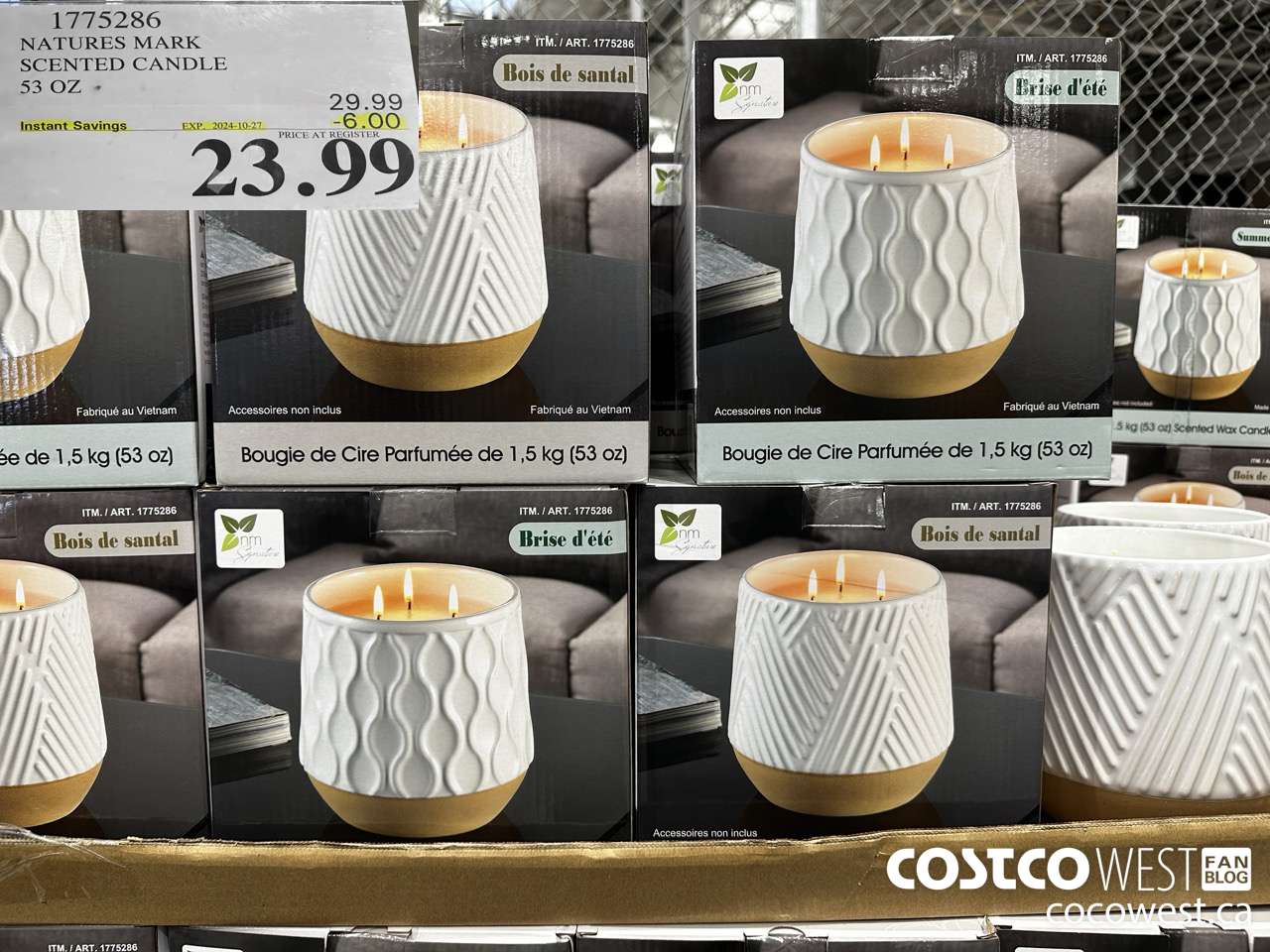 1775286 NATURE'S MARK SCENTED CANDLE 53 OZ ($6.00 INSTANT SAVINGS EXPIRES ON 2024-10-27) $23.99