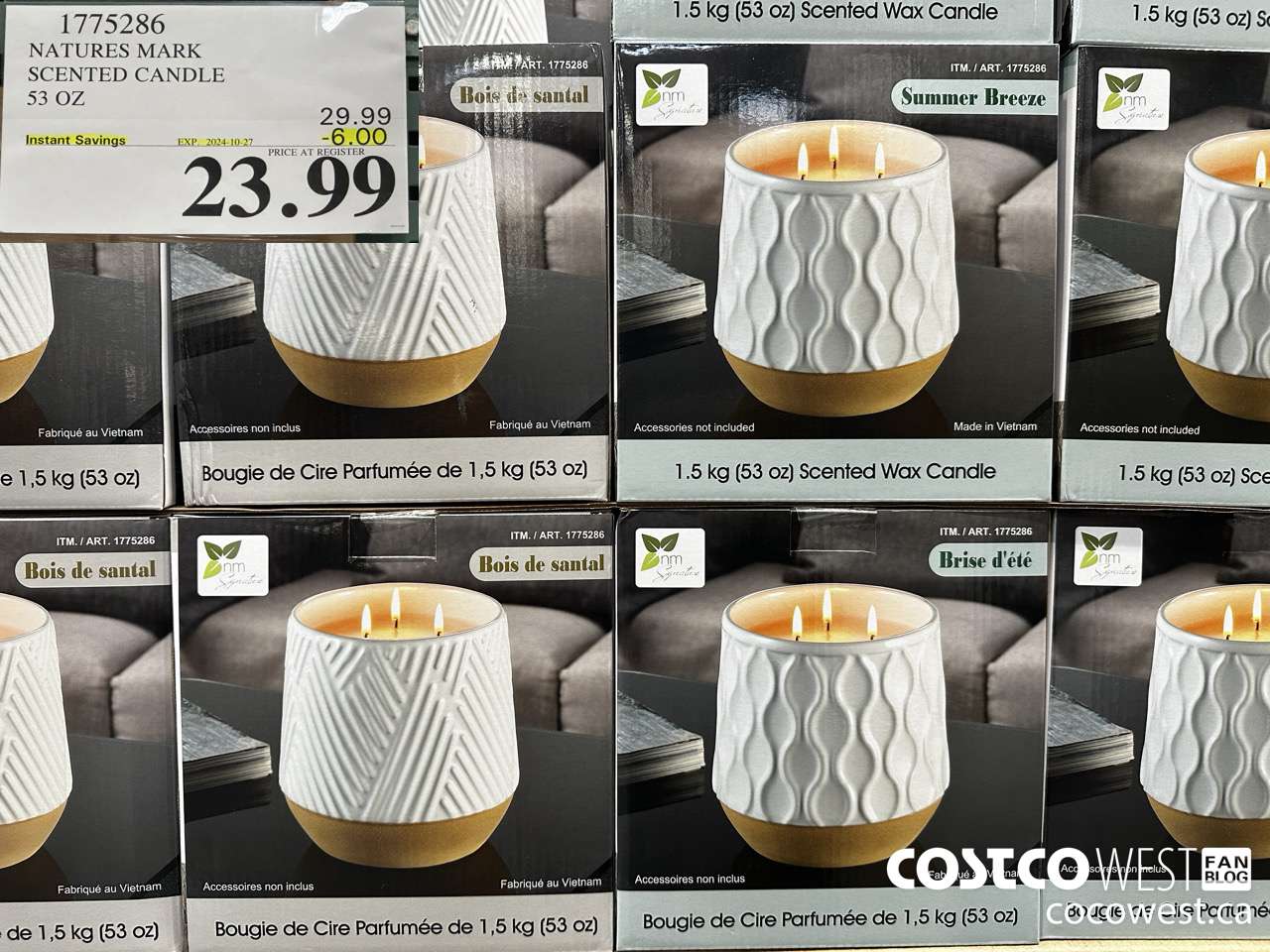 1775286 NATURE'S MARK SCENTED CANDLE 53 OZ ($6.00 INSTANT SAVINGS EXPIRES ON 2024-10-27) $23.99