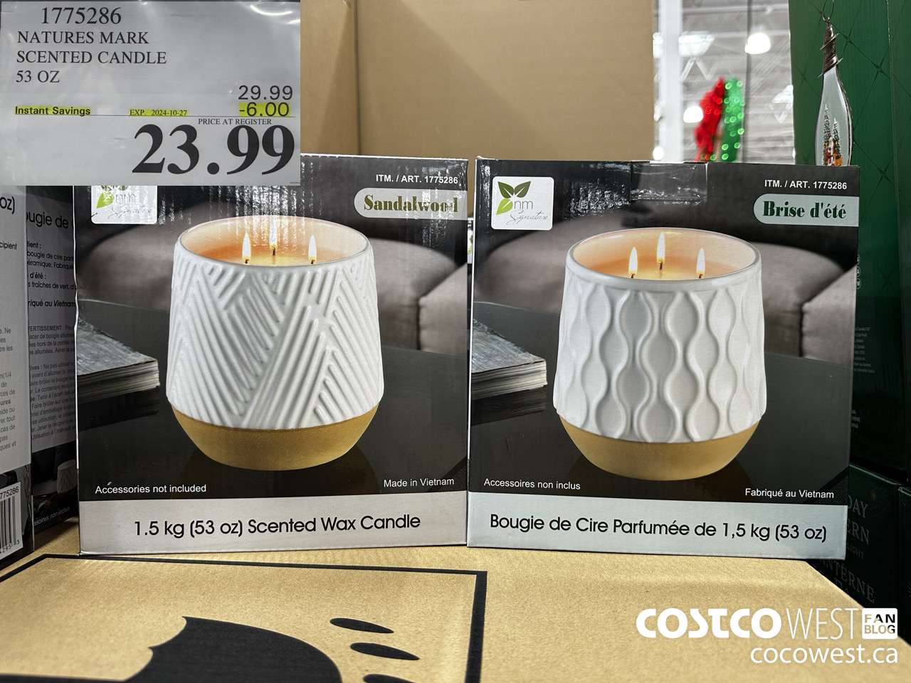 1775286 NATURE'S MARK SCENTED CANDLE 53 OZ ($6.00 INSTANT SAVINGS EXPIRES ON 2024-10-27) $23.99