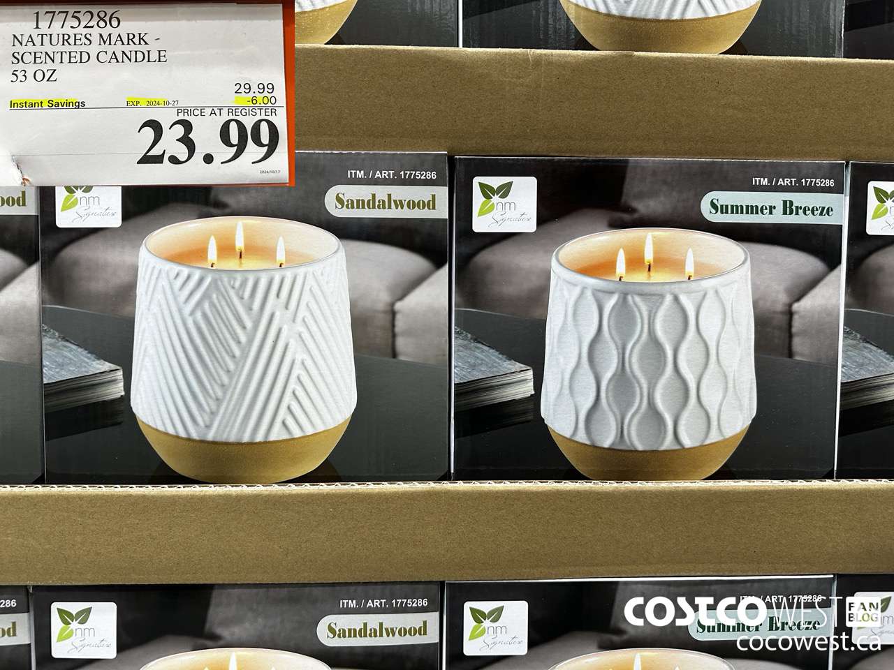 1775286 NATURE'S MARK SCENTED CANDLE 53 OZ ($6.00 INSTANT SAVINGS EXPIRES ON 2024-10-27) $23.99