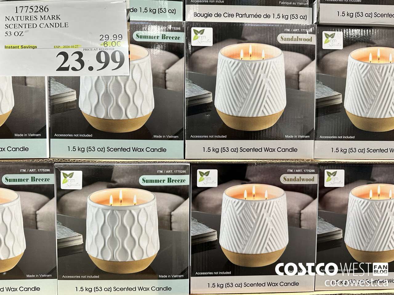 1775286 NATURE'S MARK SCENTED CANDLE 53 OZ ($6.00 INSTANT SAVINGS EXPIRES ON 2024-10-27) $23.99