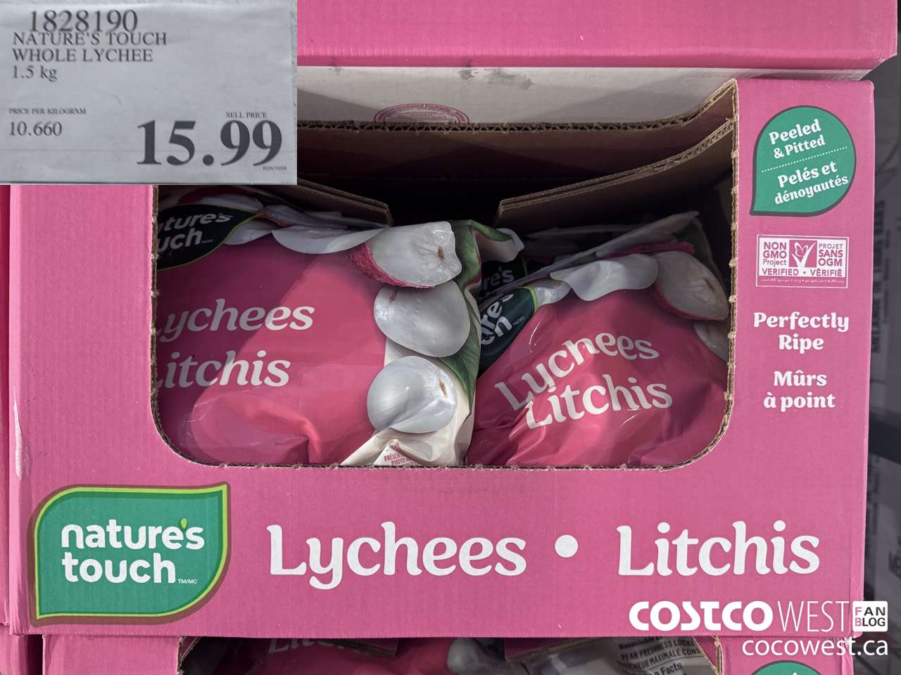 1828190 NATURE'S TOUCH WHOLE LYCHEE 1.5KG $15.99