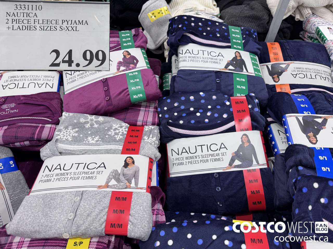 3331110 NAUTICA 2 PIECE FLEECE PYJAMA LADIES SIZES S-XXL $24.99