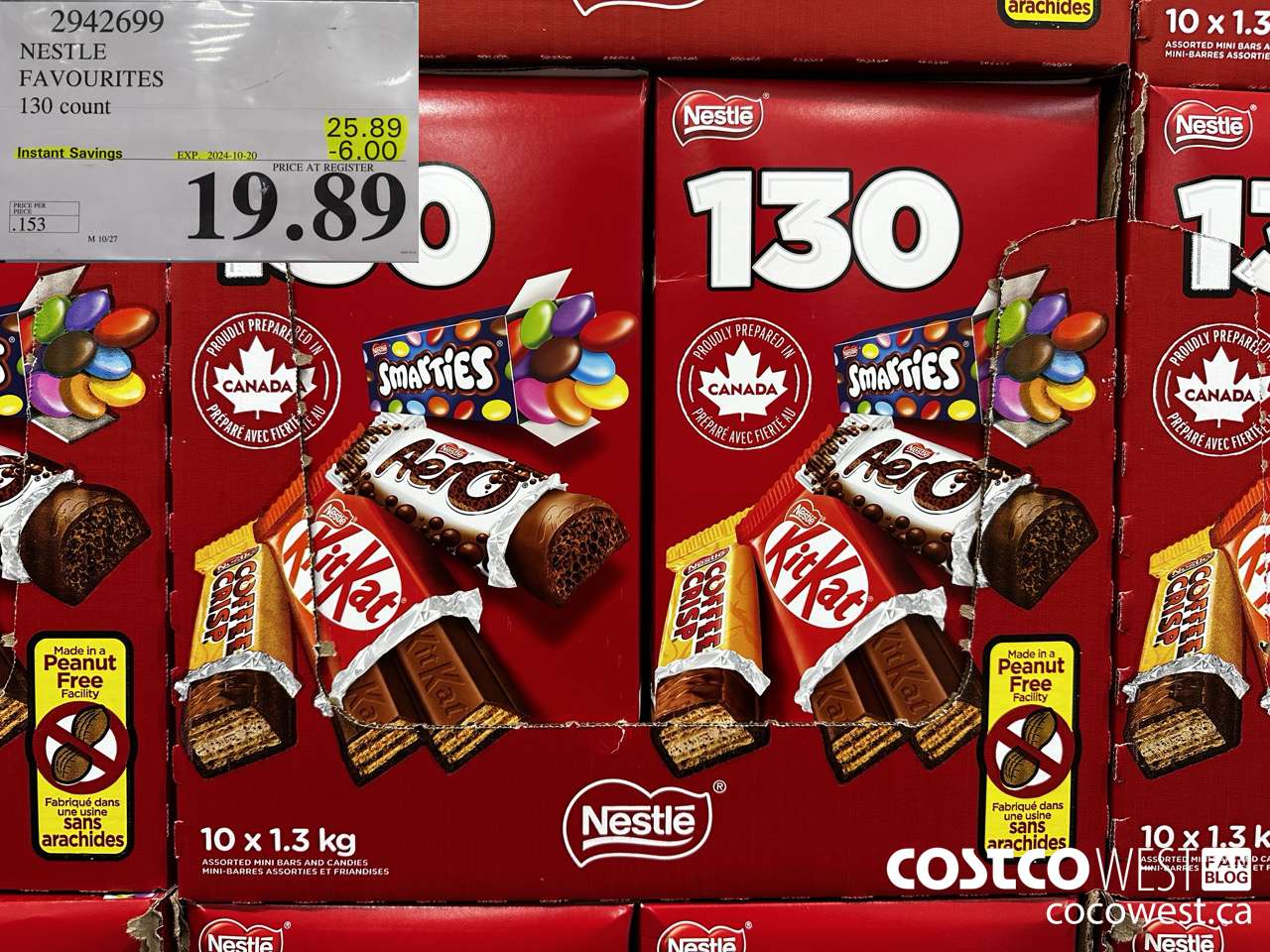 2942699 NESTLE FAVOURITES 130 COUNT ($6.00 INSTANT SAVINGS EXPIRES ON 2024-10-20) $19.89