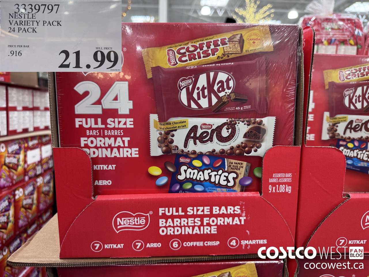 3339797 NESTLE VARIETY PACK 24 PACK $21.99