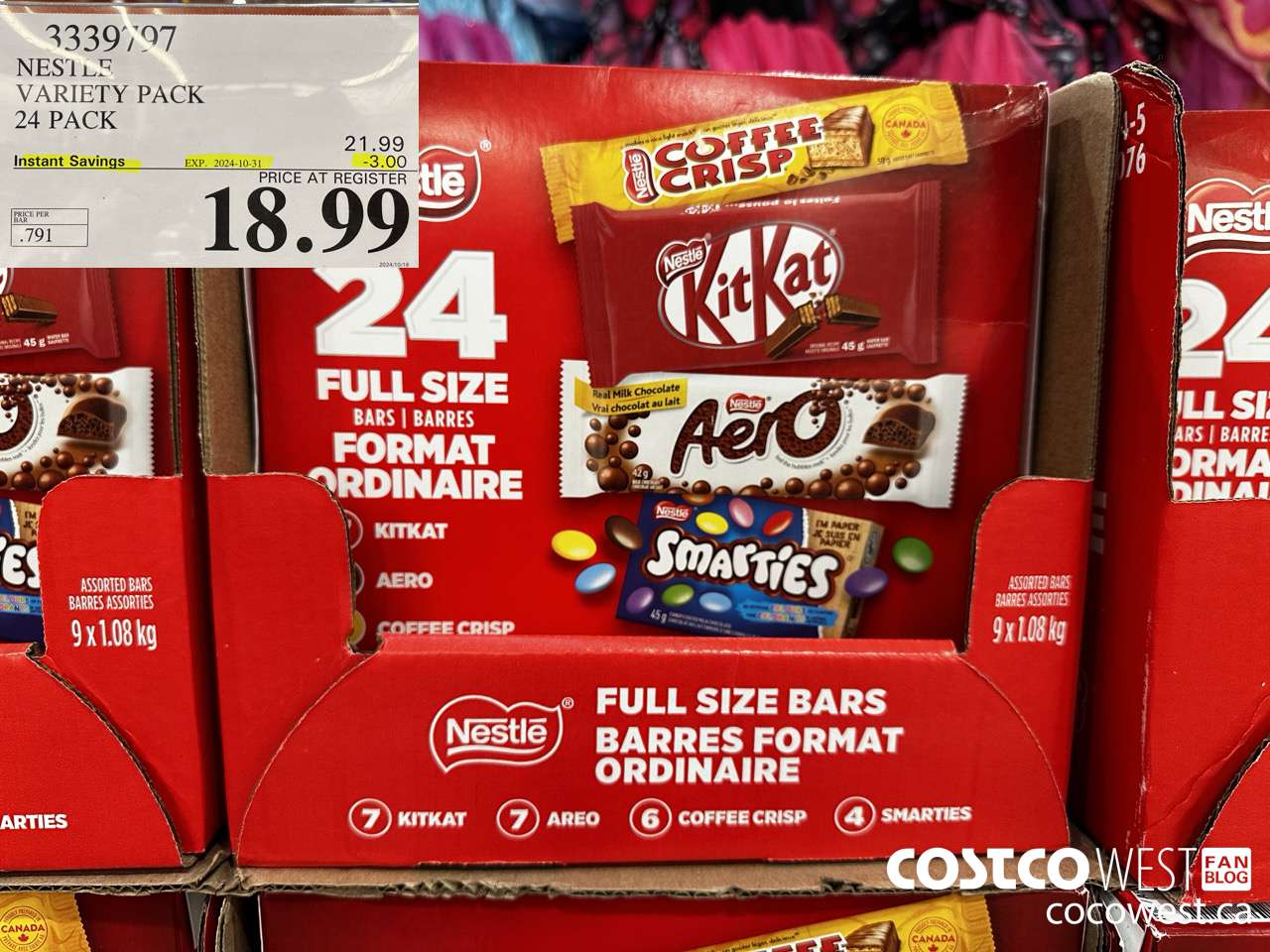 3339797 NESTLE VARIETY PACK 24 PACK ($3.00 INSTANT SAVINGS EXPIRES ON 2024-10-31) $18.99