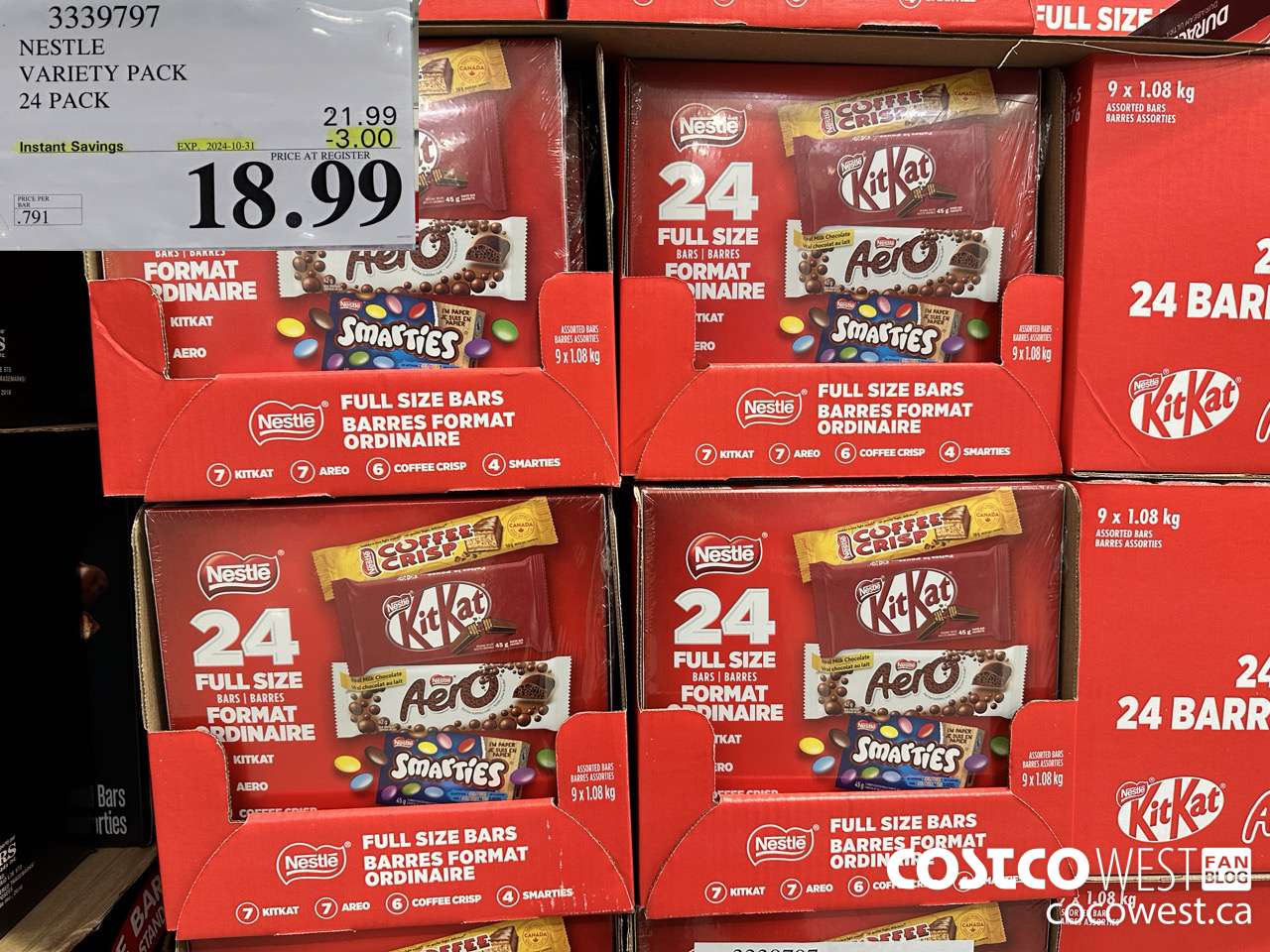 3339797 NESTLE VARIETY PACK 24 PACK ($3.00 INSTANT SAVINGS EXPIRES ON 2024-10-31) $18.99