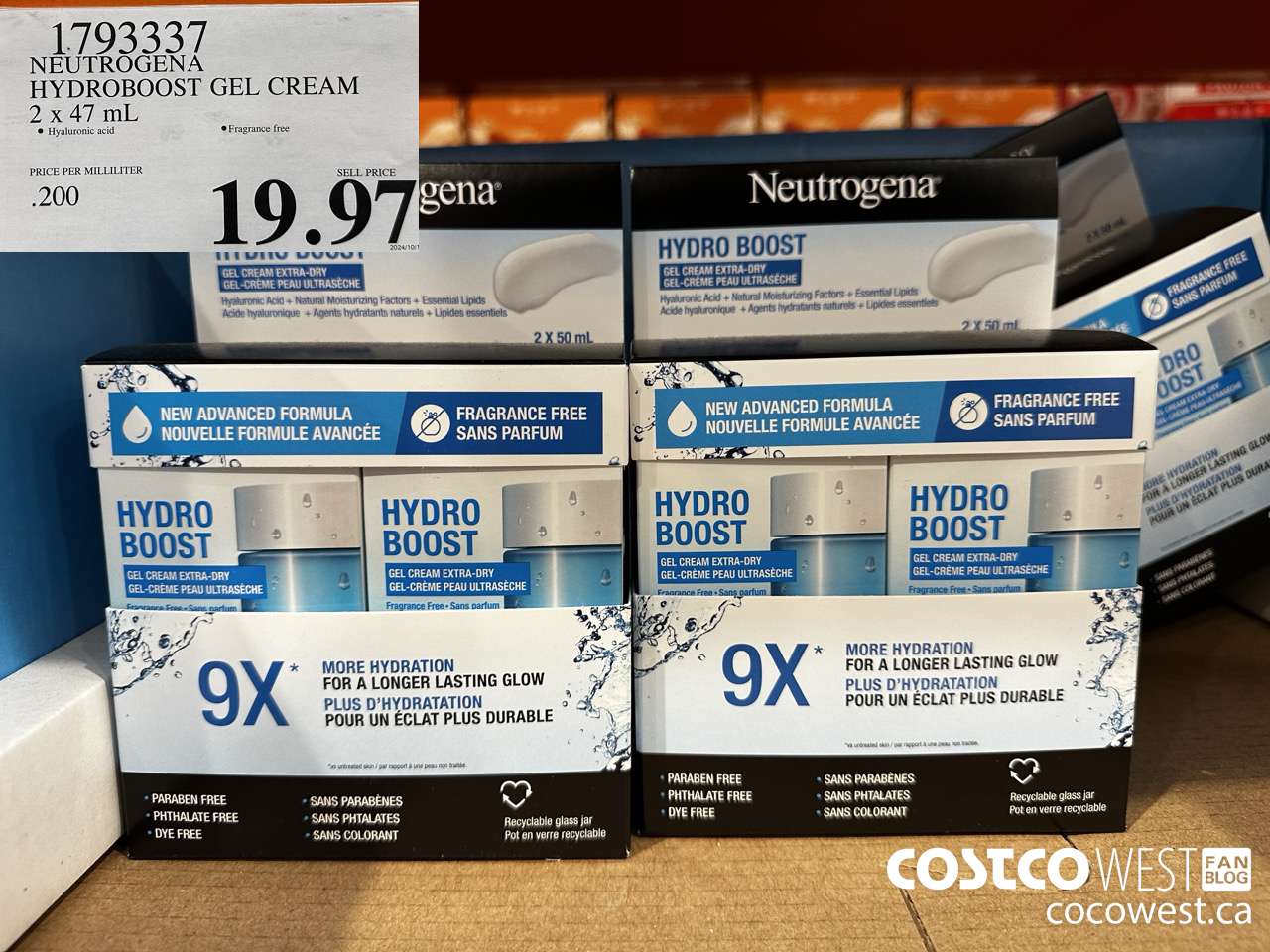 1793337 NEUTROGENA HYDROBOOST GEL CREAM 2 X 50 ML $19.97
