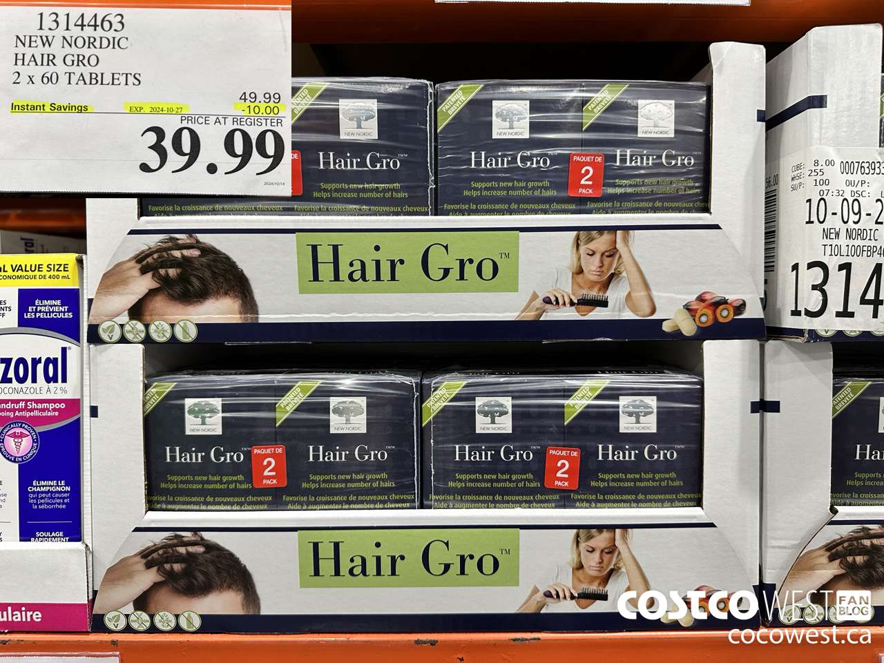 1314463 NEW NORDIC HAIR GRO 2 X 60 TABLETS ($10.00 INSTANT SAVINGS EXPIRES ON 2024-10-27) $39.99