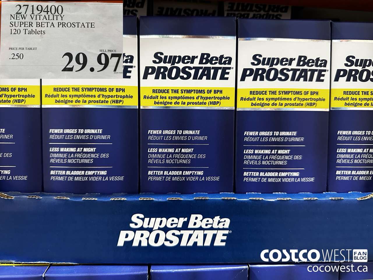 2719400 NEW VITALITY SUPER BETA PROSTATE 120 TABLETS $29.97