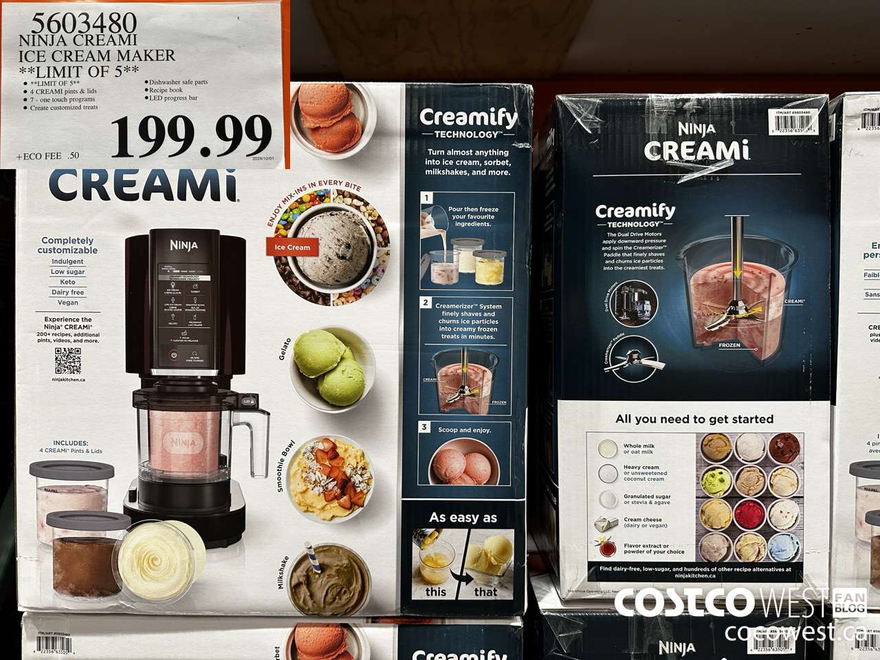 5603480 NINJA CREAMI ICE CREAM MAKER $199.99