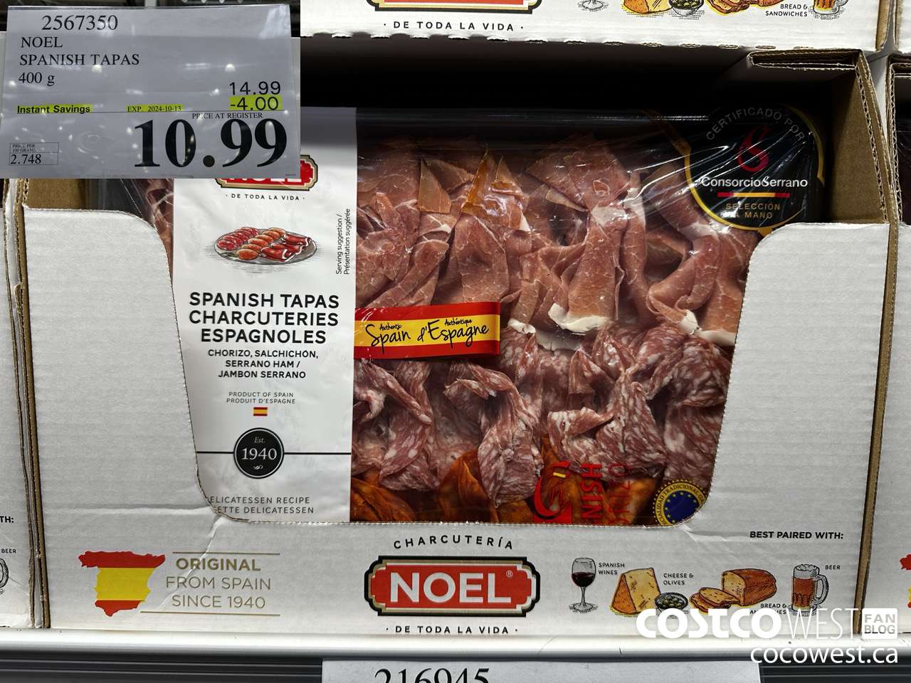 2567350 NOEL SPANISH TAPAS 400G ($4.00 INSTANT SAVINGS EXPIRES ON 2024-10-13) $10.99