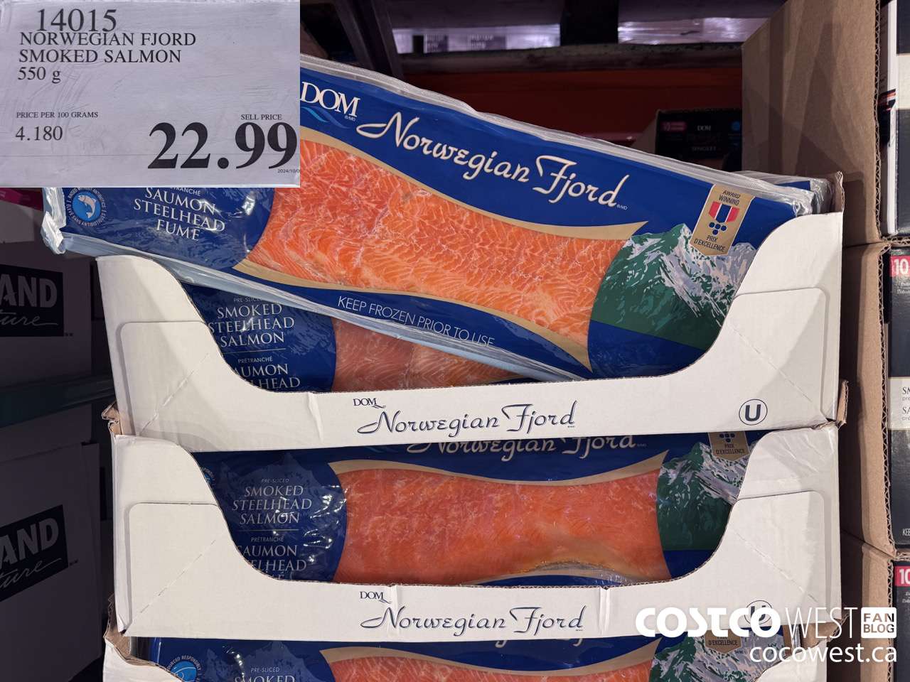 14015 NORWEGIAN FJORD SMOKED SALMON 550 g $22.99