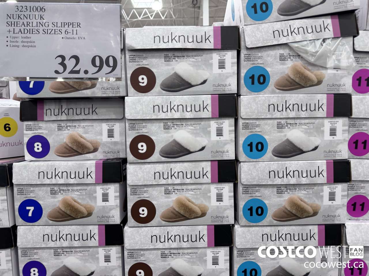 3231006 NUKNUUK SHEARLING SLIPPER LADIES SIZES 6-11 $32.99