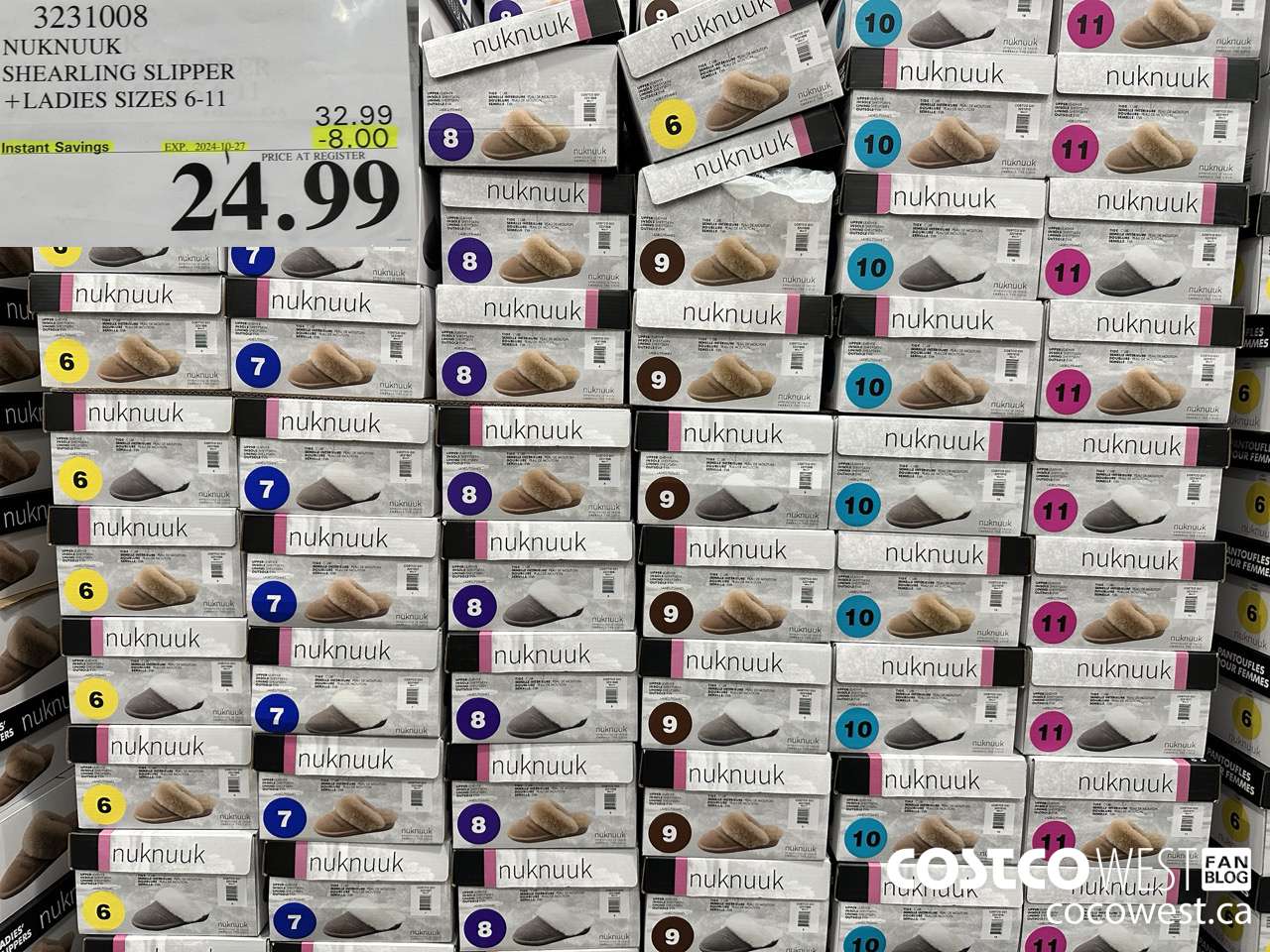 3231008 NUKNUUK SHEARLING SLIPPER LADIES SIZES 6-11 ($8.00 INSTANT SAVINGS EXPIRES ON 2024-10-27) $24.99