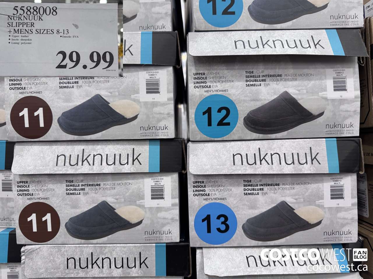 5588008 NUKNUUK SLIPPER MENS SIZES 8-13 $29.99