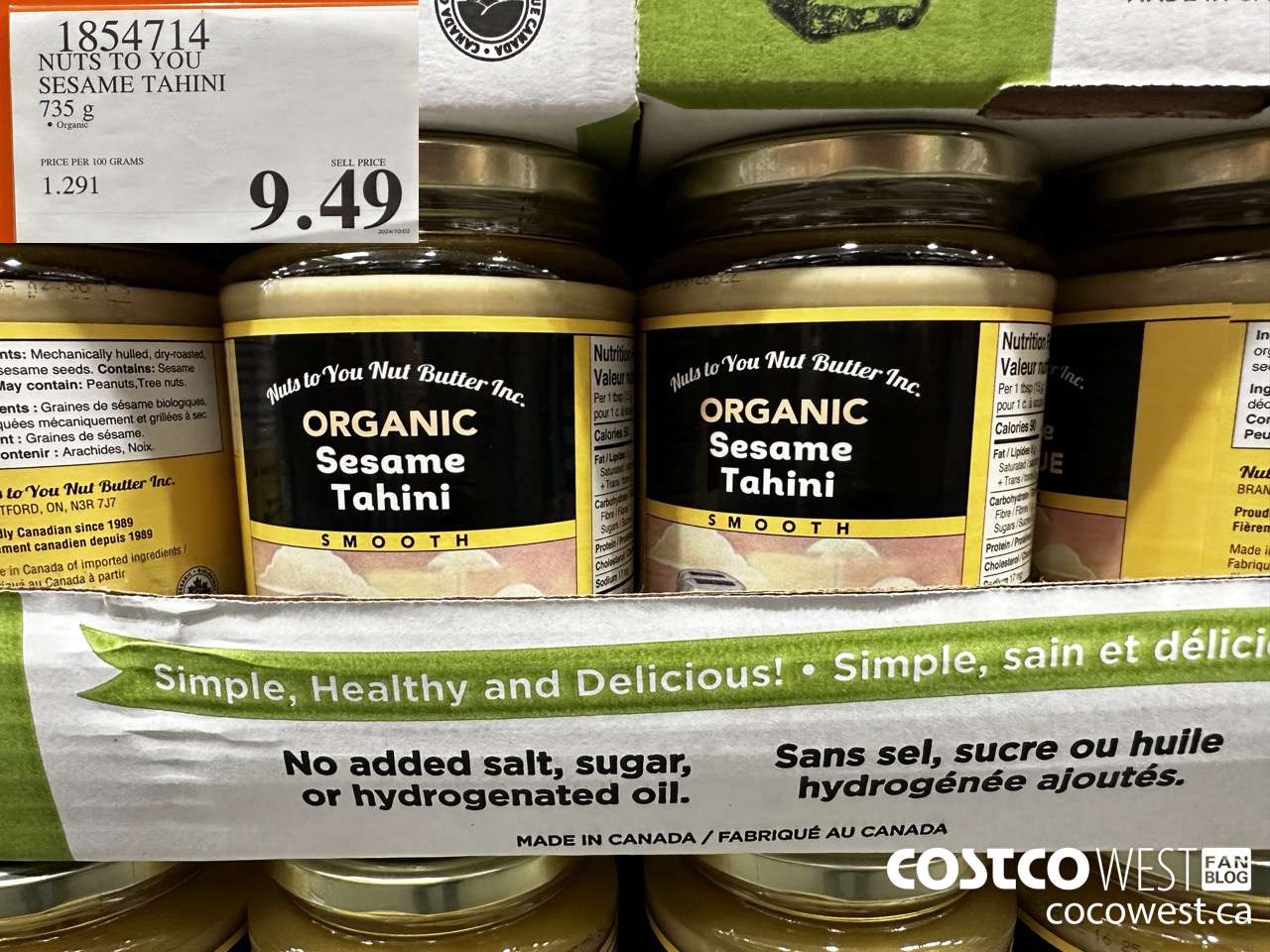 1854714 NUTS TO YOU SESAME TAHINI 735G $9.49