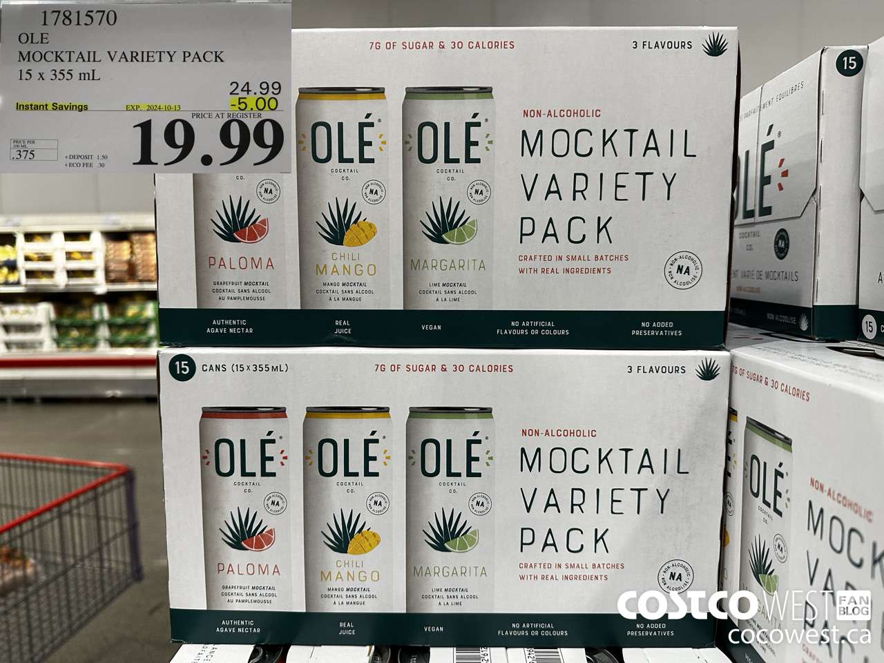 1781570 OLE MOCKTAIL VARIETY PACK 15 X 355 ML ($5.00 INSTANT SAVINGS EXPIRES ON 2024-10-13) $19.99