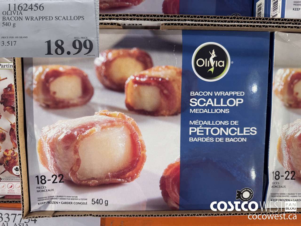 1162456 OLIVIA BACON WRAPPED SCALLOPS 540G $18.99