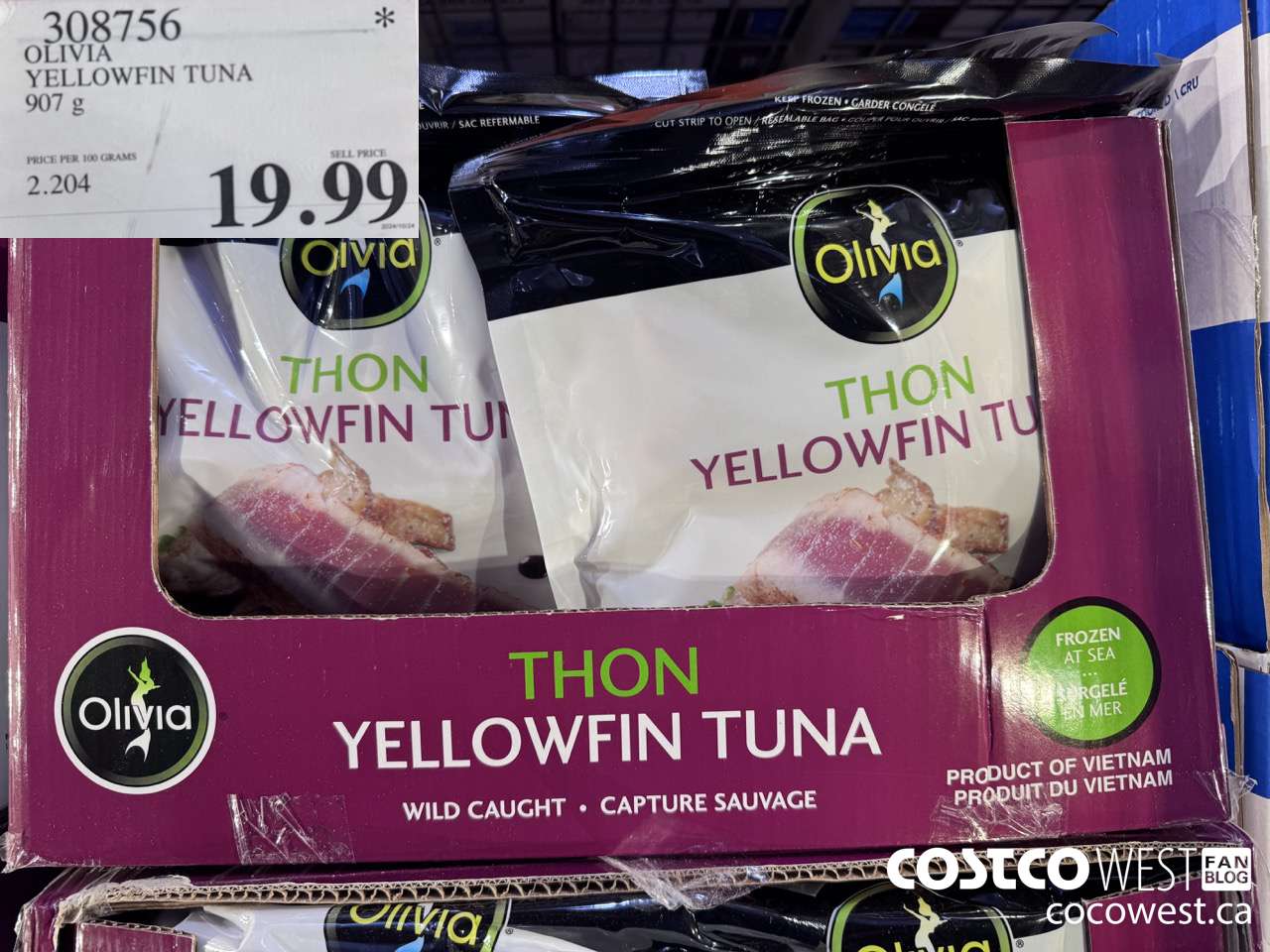 308756 OLIVIA YELLOWFIN TUNA 907G $19.99
