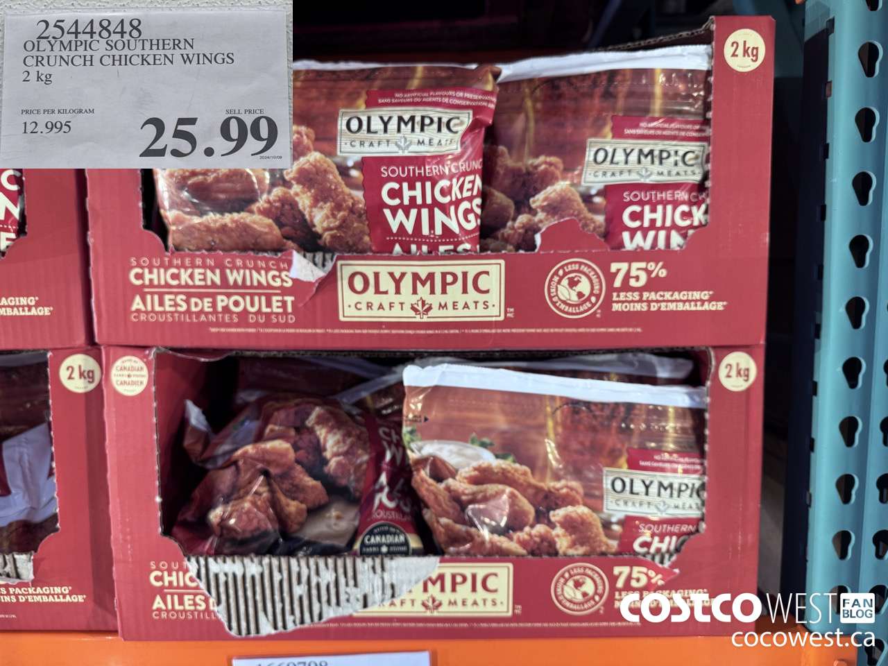 2544848 OLYMPIC SOUTHERN CRUNCH CHICKEN WINGS 2KG $25.99