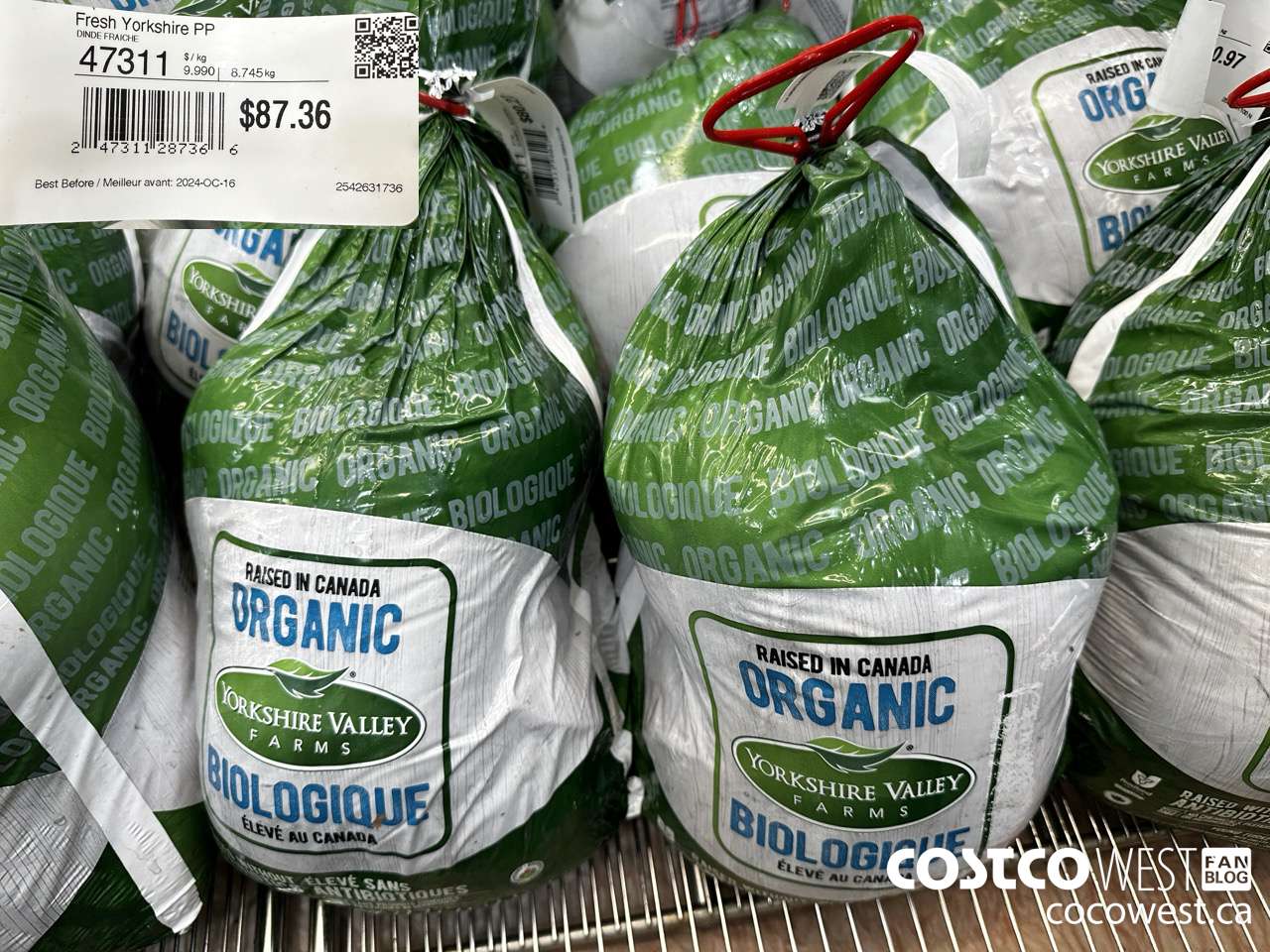 47311 ORGANIC WHOLE TURKEY $9.99