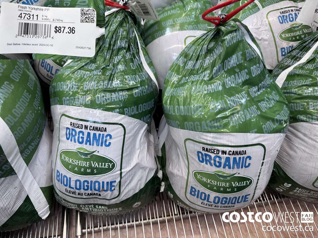 47311 ORGANIC WHOLE TURKEY $9.99