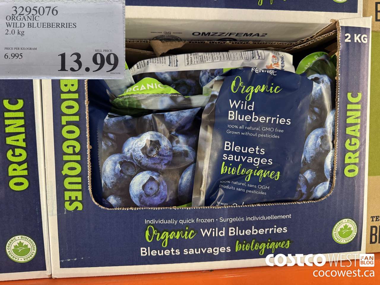 3295076 ORGANIC WILD BLUEBERRIES 2.0KG $13.99