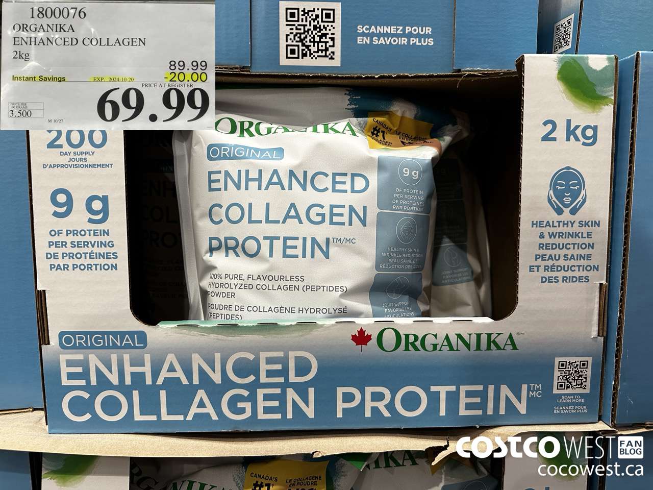 1800076 ORGANIKA ENHANCED COLLAGEN 2KG ($20.00 INSTANT SAVINGS EXPIRES ON 2024-10-20) $69.99