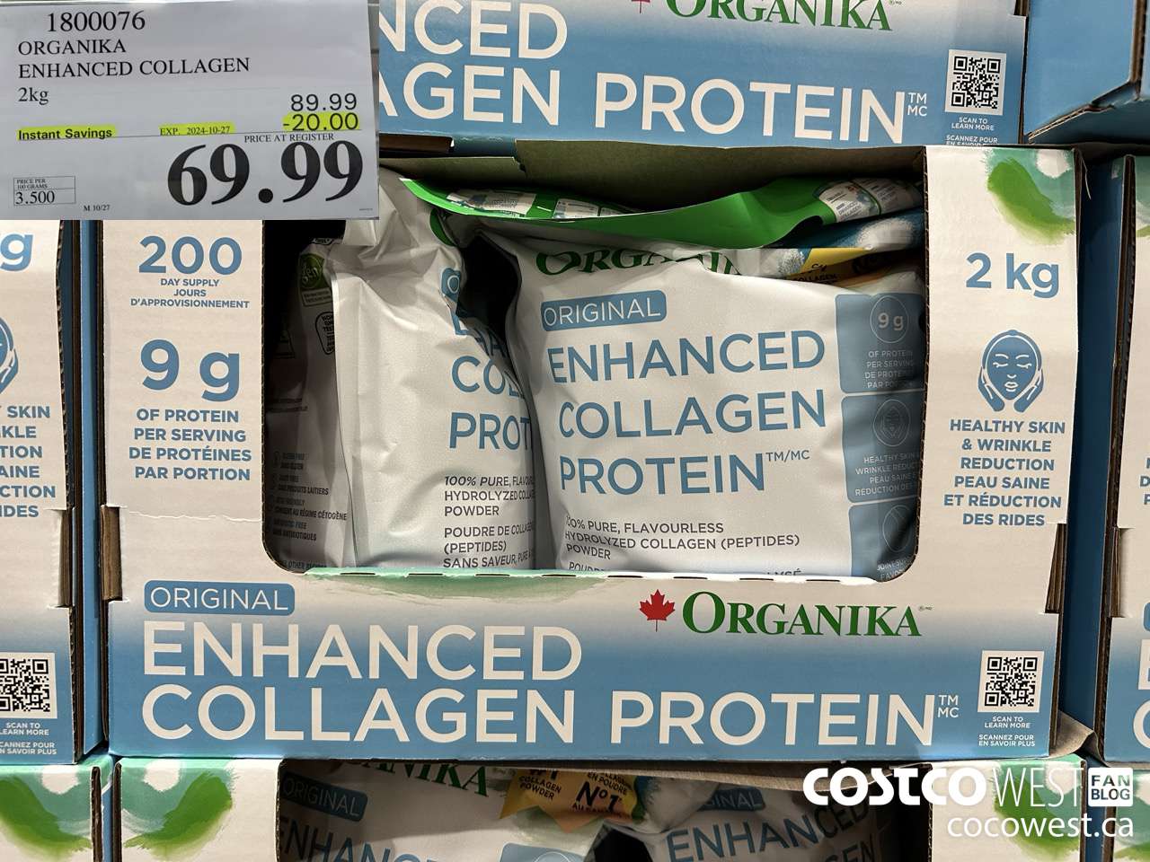 1800076 ORGANIKA ENHANCED COLLAGEN 2KG ($20.00 INSTANT SAVINGS EXPIRES ON 2024-10-27) $69.99