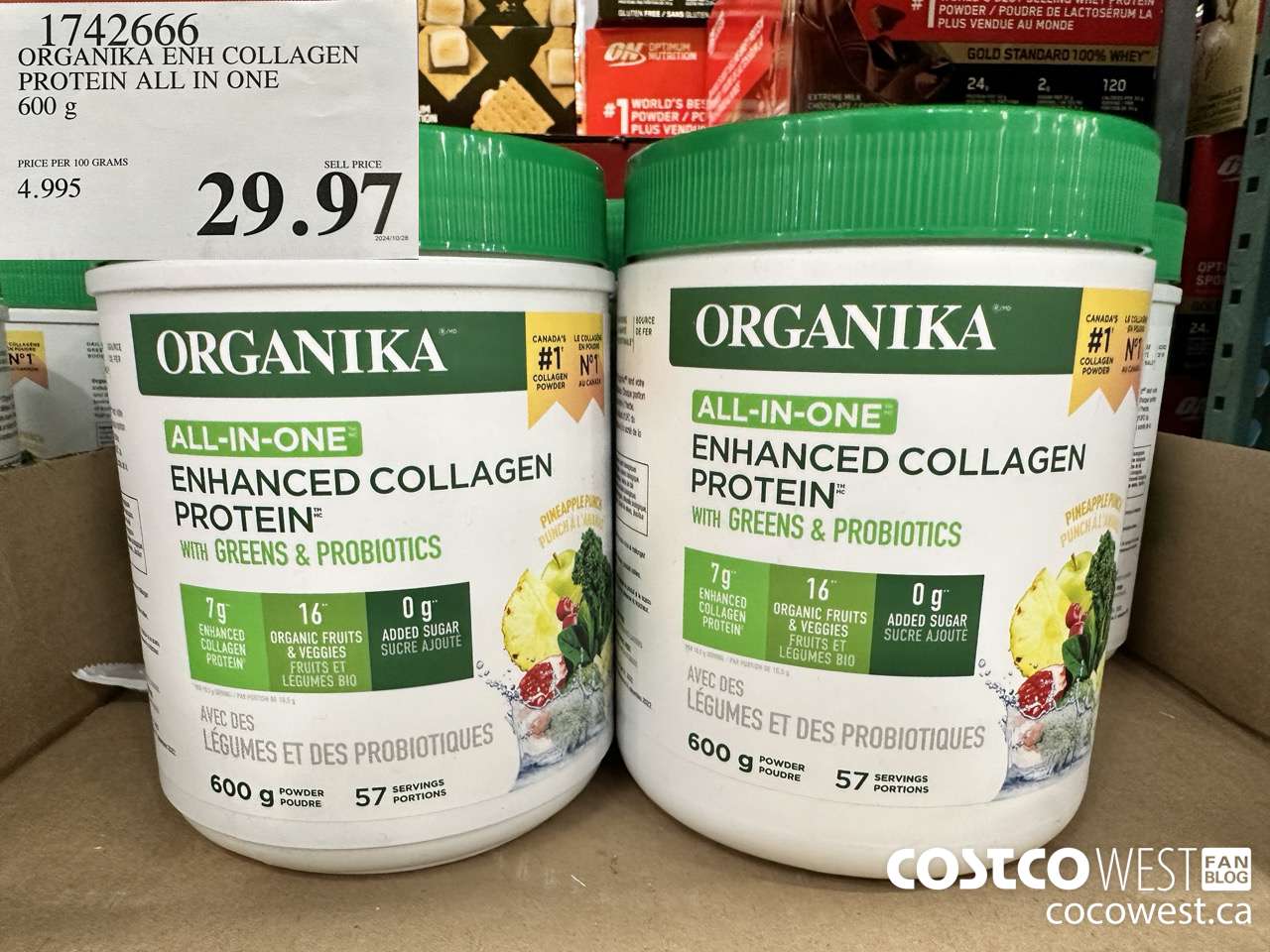 1742666 ORGANIKA ENH COLLAGEN PROTEIN ALL IN ONE 600G $29.97