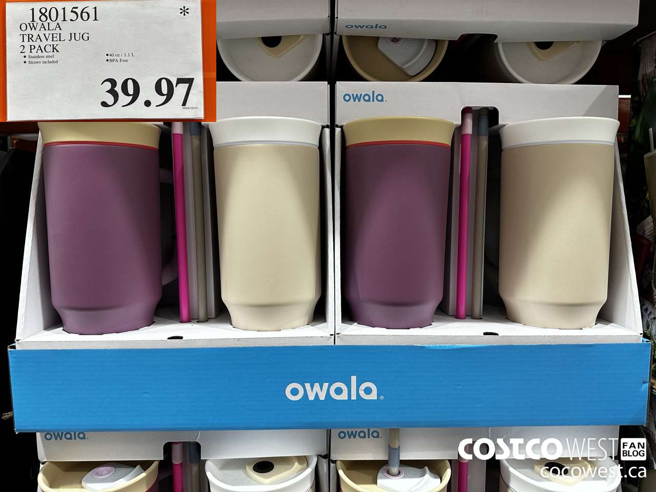 1801561 OWALA TRAVEL JUG 2 PACK $39.97