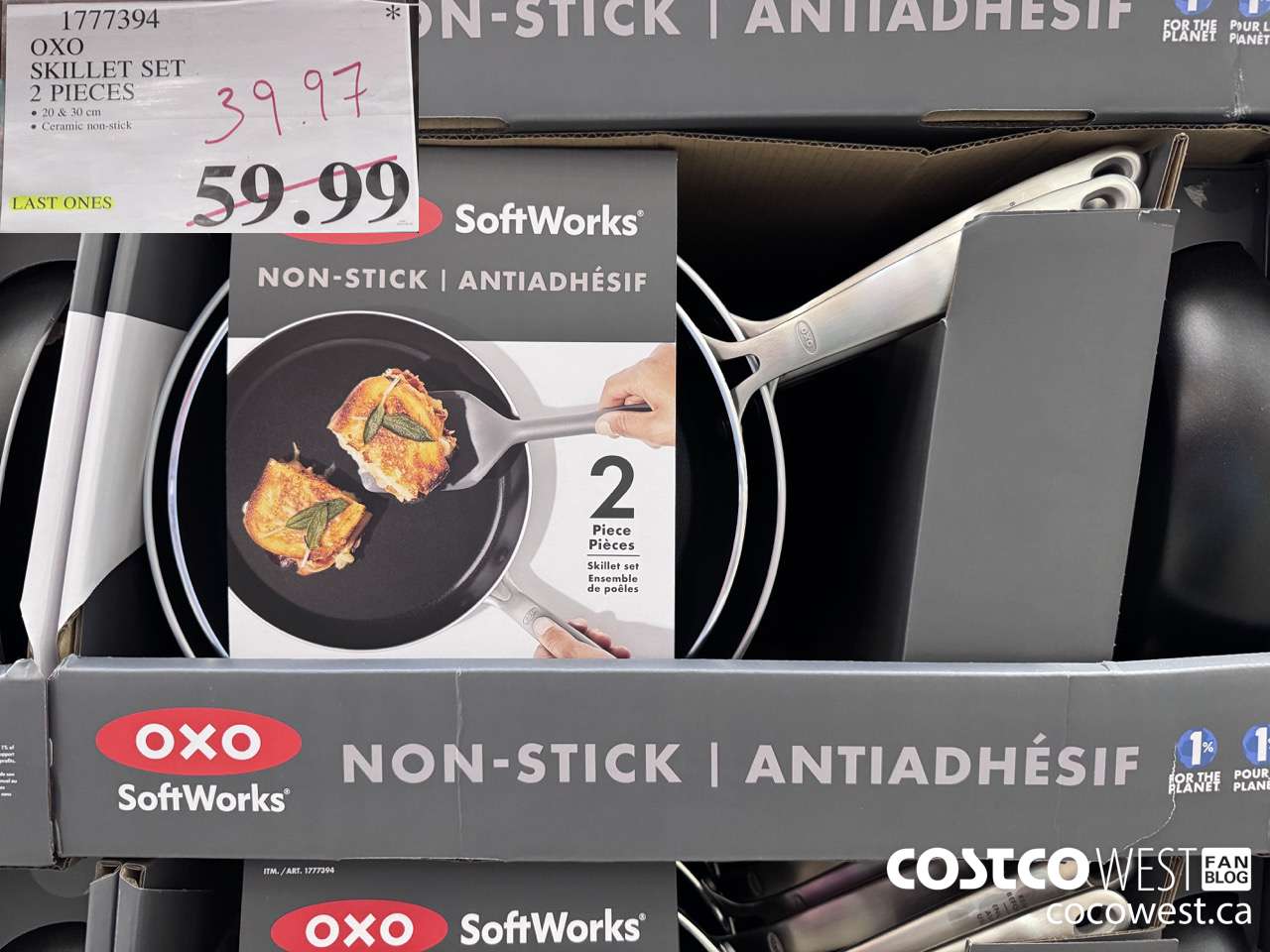 1777394 OXO SKILLET SET 2 PIECES $39.97