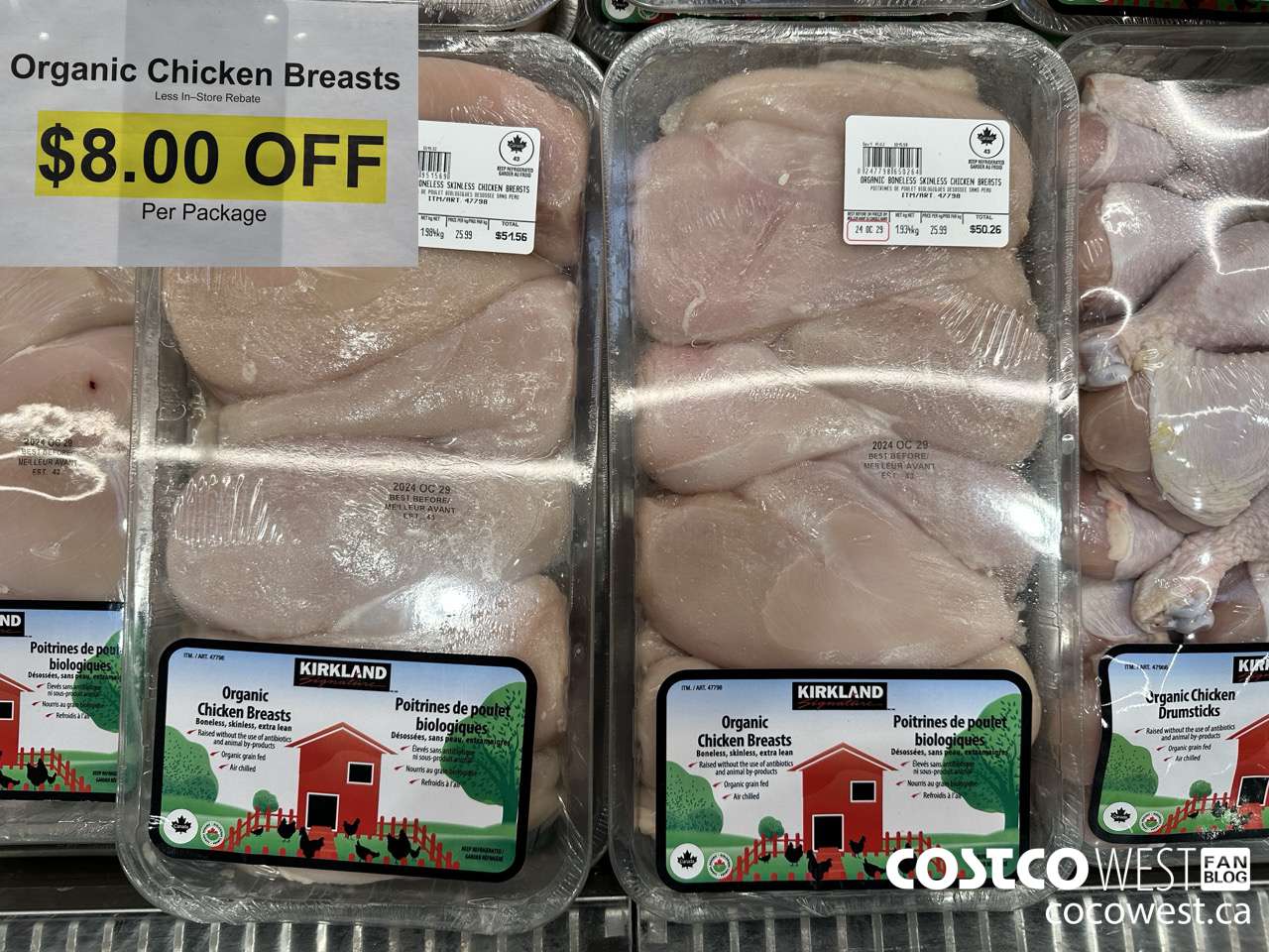 47798 Organic Chicken Breasts ($8.00 INSTANT SAVINGS)