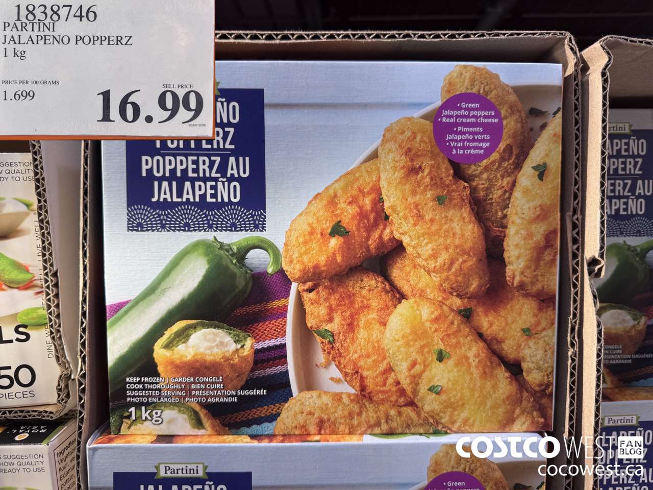 1838746 PARTINI JALAPENO POPPERZ 1KG $16.99