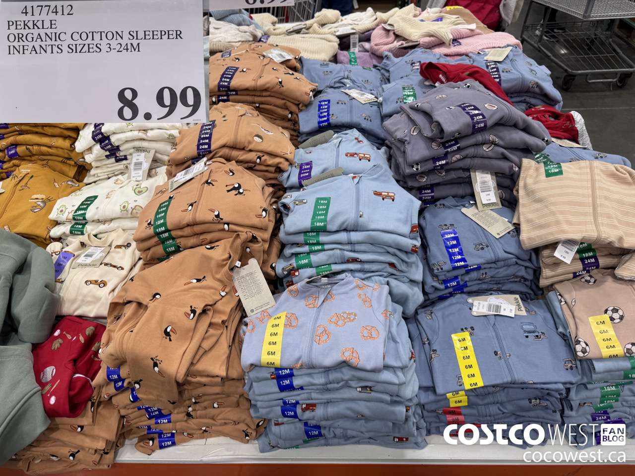 4177412 PEKKLE ORGANIC COTTON SLEEPER INFANTS SIZES 3-24M $8.99