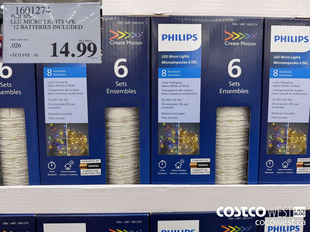 1601274 PHILIPS LED MICRO LIGHTS 6PK 12 BATTERIES INCLUDED $14.99
